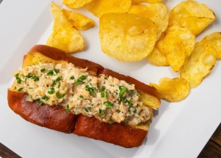 Low Country Shrimp Dipwich on a Lobster Roll