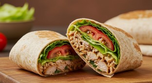 Slow Roasted Chicken Salad Dipwich Wrap