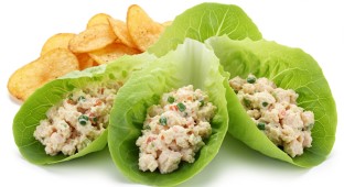 Slow Roasted Chicken Salad Dipwich Lettuce Wrap
