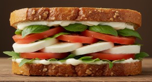 Gluten-Free Individual Vegetarian Caprese Sandwich