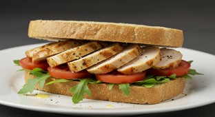 Gluten-Free Individual Dairy-Free Herb Crusted Chicken Sandwich (No Cheese)