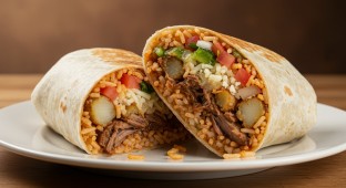Pork Carnitas Burrito (No Beans)