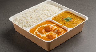 Butter Chicken with Rice and Dal Tadka (Halal)