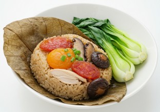 Sticky Rice and Bok Choy