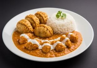 Small Vegetable- Plant based Chicken Tikka Masala Momo