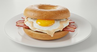 Gluten Free Rose'N Shine w/ Bacon Sandwich [NO CHEESE]