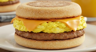 Chicken Sausage Breakfast Sandwhich