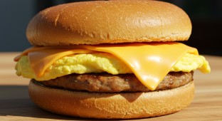 Gluten Free Chicken Sausage Breakfast Sandwich