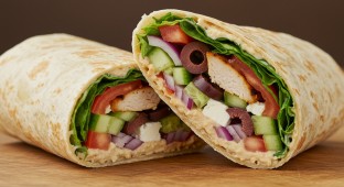 Lemon Garlic Breast Chicken Wrap