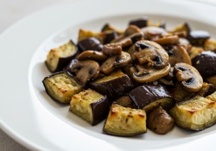 Small Italian Eggplant & Sauteed Mushrooms