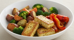 [Special Diet] Olive Oil Marinated Tofu, Double Olive Oil Roasted Veggies