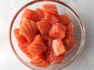 Cubed Salmon