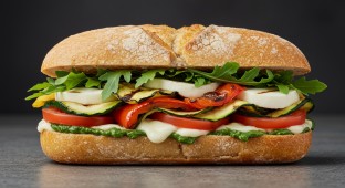 Individual Vegetarian Grilled Vegetable Sandwich (No Mayo)