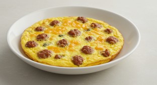 Baked Sausage Egg and Cheddar Frittata