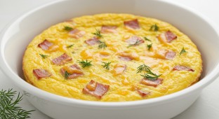 Baked Ham Egg and Cheddar Frittata