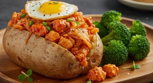 K-town Spud with Steamed Broccoli