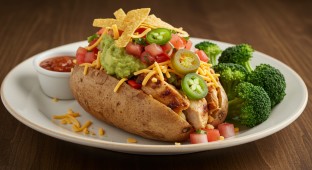 Senor Spud with Steamed Broccoli