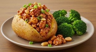 Damn Damn Spud with Steamed Broccoli