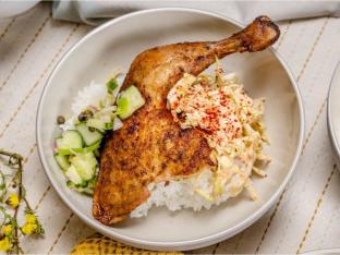 Baked Chicken Bowl with Garlic Cauliflower