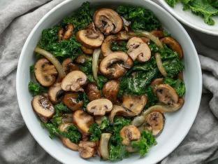 Vegan Mushroom Kale Saute