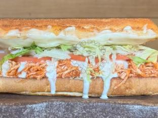 Hot Momma Huda Sandwich with Whole Wheat Roll With Chocolate Chip Cookie