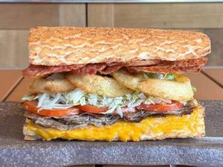 Jon Lum Sandwich with Dutch Crunch With Chocolate Chip Cookie