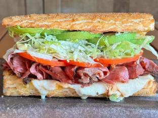 Huda & the Jillyfish Sandwich with Dutch Crunch and Side Salad Combo