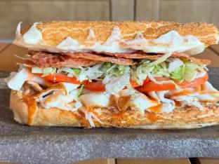 Skogee the Kaveman Sandwich with Dutch Crunch and Side Salad Combo