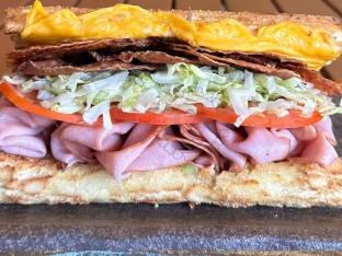 Fat Bastard Sandwich with Dutch Crunch and Side Salad Combo (No Tomatoes)
