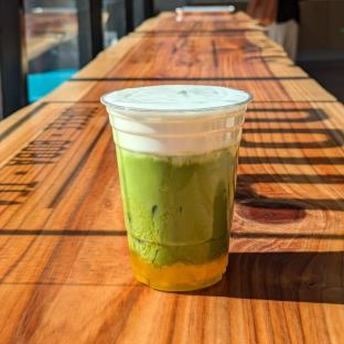 Mango Coconut Matcha Iced Latte