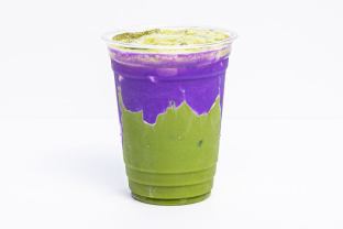 Ube Matcha Iced Latte