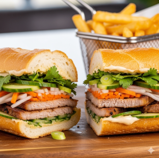 (No Jalapeno) Pork Chop Banh Mi Meal [Small]