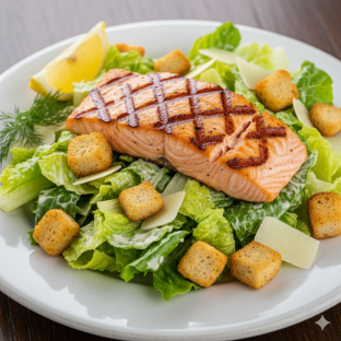 Grilled Salmon Caesar Entree Salad Box