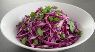 Red Cabbage Vinegar Slaw