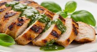 Grilled Lemongrass Chicken with Thai Basil Sauce