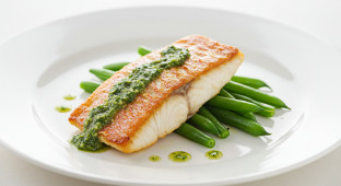 Pan Seared Red Snapper with Thai Basil Sauce