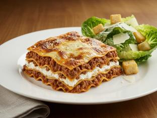 Lasagna and Caesar Salad
