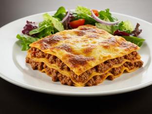 Lasagna and Garden Salad