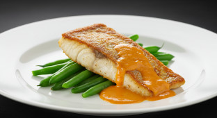 Pan Seared Red Snapper with Red Curry Sauce