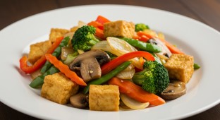 Stir Fried Tofu with Seasonal Veggies