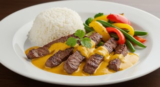 Grill Marinated Angus Top Sirloin with Panang Curry Sauce
