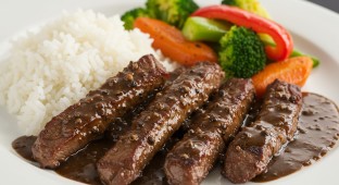 Grill Marinated Angus Top Sirloin with Black Pepper Sauce