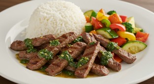 Grill Marinated Angus Top Sirloin with Thai Basil Sauce