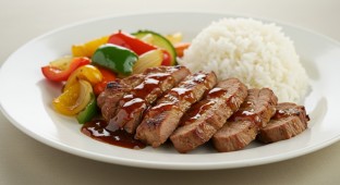 Grilled Lemongrass Pork Sirloin with Teriyaki Sauce