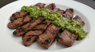 Grill Marinated Angus Top Sirloin with Thai Basil Sauce