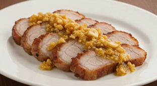 Grilled Lemongrass Pork Sirloin with Garlic Sauce