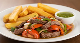 Beef Lomo Saltado with Potato Frites