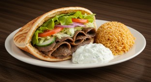 Gyro Sandwich with Rice Pilaf