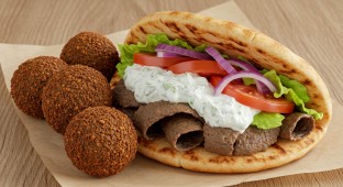 Gyro Sandwich with Falafel