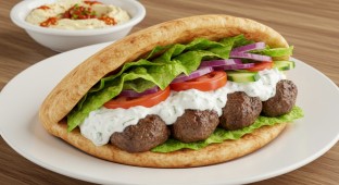 Gyro Sandwich with Baba Ganoush